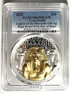 2022 Ancient Egypt 3oz Silver High Relief Akhenaten Tenth Ruler PCGS PR69 INN