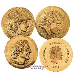 2022 Ancient Greece 3 gold coin set Cook Islands