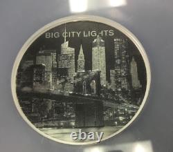 2022 BIG CITY LIGHTS 1 oz. 999 Silver Coin Cook Islands $5 NGC PF-70 ULTRA CAMEO