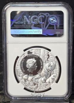 2022 Cook Island $5 American State Animal Collection Mountain b