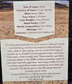 2022 Cook Island $5 American State Animal Collection Mountain b