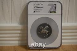 2022 Cook Island 5oz Silver Pegasos NGC MS70 Antiqued $25 Coin
