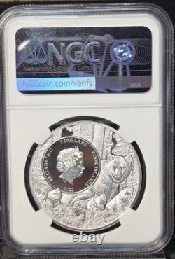 2022 Cook Island Silver $5 American State Animals Collection Newt NGC MS 70
