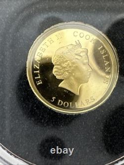 2022 Cook Islands 0.5 gram Gold Iron Maiden Senjutsu $5 0.999 Fine