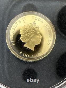 2022 Cook Islands 0.5 gram Gold Iron Maiden Senjutsu $5 0.999 Fine