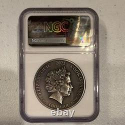 2022 Cook Islands $1 Heimdall High Relief Gilt Antiqued 2oz MS70 NGC