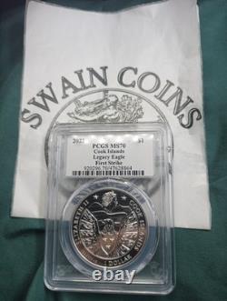 2022 Cook Islands $1 Legacy Eagle PCGS MS70 First Strike E172