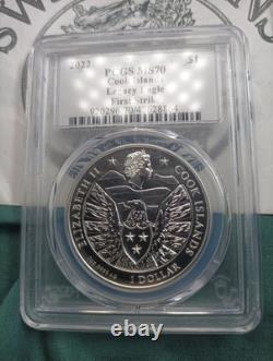 2022 Cook Islands $1 Legacy Eagle PCGS MS70 First Strike E172