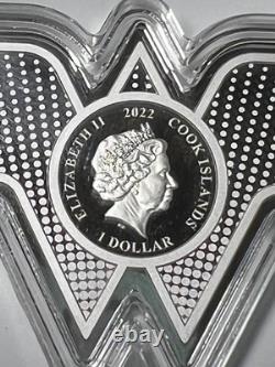 2022 Cook Islands $1 Wonder Woman Shaped 1oz. 999 Silver PAMP Box Mintage 3000