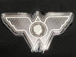 2022 Cook Islands $1 Wonder Woman Shaped 1oz. 999 Silver PAMP Box Mintage 3000