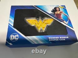 2022 Cook Islands $1 Wonder Woman Shaped 1oz. 999 Silver PAMP Box Mintage 3000