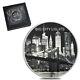 2022 Cook Islands 1 oz Proof Silver Big City Lights New York Coin. 999 Fine
