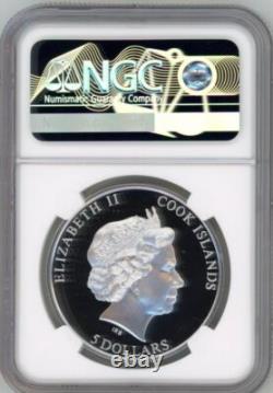 2022 Cook Islands 1 oz Silver In Memoriam Queen Elizabeth II NGC 70 FR