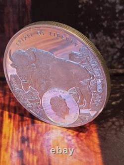 2022 Cook Islands 1 oz Silver Spirit of Liberty Bison Low Mintage! UNC