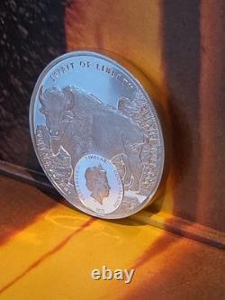 2022 Cook Islands 1 oz Silver Spirit of Liberty Bison Low Mintage! UNC