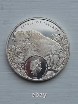 2022 Cook Islands 1 oz Silver Spirit of Liberty Bison Low Mintage! UNC