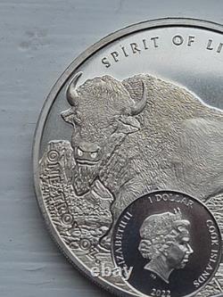 2022 Cook Islands 1 oz Silver Spirit of Liberty Bison Low Mintage! UNC