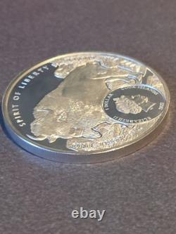 2022 Cook Islands 1 oz Silver Spirit of Liberty Bison Low Mintage! UNC