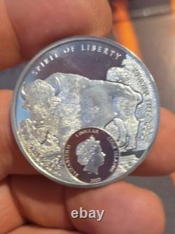 2022 Cook Islands 1 oz Silver Spirit of Liberty Bison Low Mintage! UNC