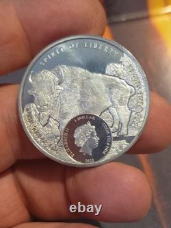 2022 Cook Islands 1 oz Silver Spirit of Liberty Bison Low Mintage! UNC