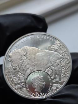 2022 Cook Islands 1 oz Silver Spirit of Liberty Bison Low Mintage! UNC