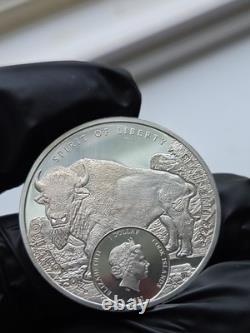 2022 Cook Islands 1 oz Silver Spirit of Liberty Bison Low Mintage! UNC