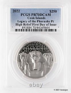 2022 Cook Islands 1oz Platinum Legacy of the Pharaohs UHR FDI PCGS PR70DCAM