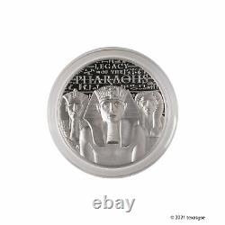 2022 Cook Islands 1oz Platinum Legacy of the Pharaohs UHR Proof Coin