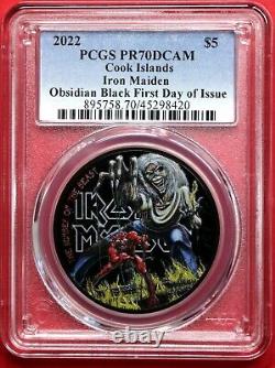2022 Cook Islands 1oz Silver IRON MAIDEN-NUMBER OF THE BEAST PCGS PR 70DCAM