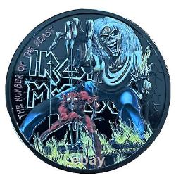 2022 Cook Islands 1oz Silver Iron Maiden Number of the Beast Coin