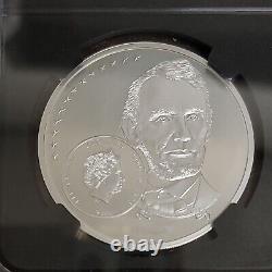 2022 Cook Islands $2 Silver Coin - NGC MS70 Life of Lincoln Early Studies