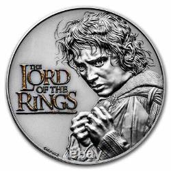 2022 Cook Islands 2 oz Silver Antique The Lord Of The Rings