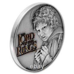 2022 Cook Islands 2 oz Silver Antique The Lord Of The Rings