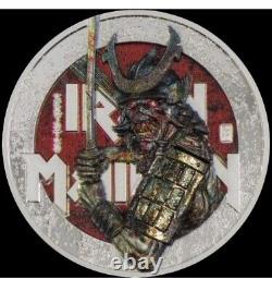 2022 Cook Islands 2 oz UHR Silver Iron Maiden Senjutsu FDOI First Day PR70 PF70