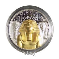 2022 Cook Islands $20 Legacy Of The Pharaohs 3 Oz. Gilded Silver Coin #8158