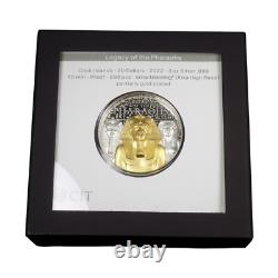 2022 Cook Islands $20 Legacy Of The Pharaohs 3 Oz. Gilded Silver Coin #8158
