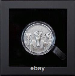 2022 Cook Islands $20 Legacy Of The Pharaohs UHR 3 oz. Silver Antique Finish