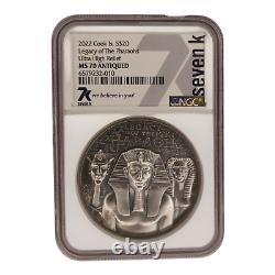 2022 Cook Islands $20 Legacy of the Pharaohs Graded MS 70 by NGC 2A