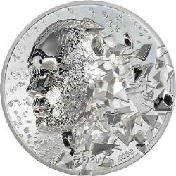 2022 Cook Islands $20 SILVER BURST 3oz. 999 Silver Coin with Display Box & COA