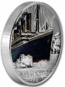 2022 Cook Islands $20 TITANIC 3 Oz Silver Ultra High-Relief Proof with Box & COA