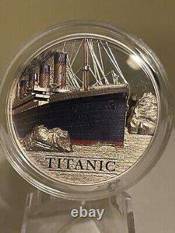 2022 Cook Islands $20 Titanic Coin 3oz Colorized Silver Proof With Box & COA 1