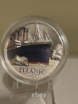 2022 Cook Islands $20 Titanic Coin 3oz Colorized Silver Proof With Box & COA 1