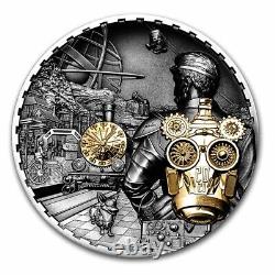 2022 Cook Islands 3 oz Silver Antique Steampunk SKU#248048