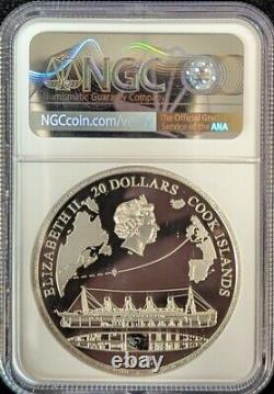 2022 Cook Islands 3oz Silver Ultra High Relief Titanic NGC PF70 Ultra Cameo