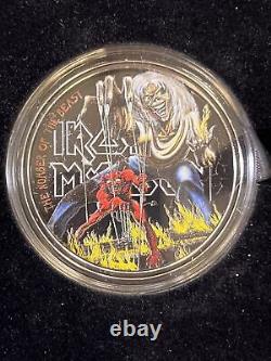 2022 Cook Islands $5 1 oz Silver Obsidian Black Iron Maiden Coin (B022)
