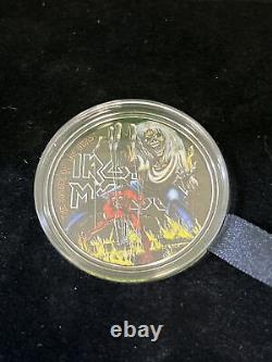 2022 Cook Islands $5 1 oz Silver Obsidian Black Iron Maiden Coin (B022)