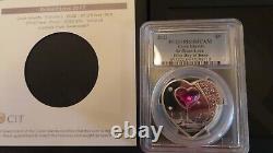 2022 Cook Islands $5 Brilliant Love Heart Shape 20g Silver FDI PCGS PR69DCAM