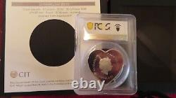 2022 Cook Islands $5 Brilliant Love Heart Shape 20g Silver FDI PCGS PR69DCAM