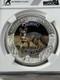 2022 Cook Islands $5 Delaware Grey Fox Silver Coin Graded MS 70 by NGC