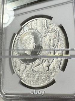 2022 Cook Islands $5 Delaware Grey Fox Silver Coin Graded MS 70 by NGC